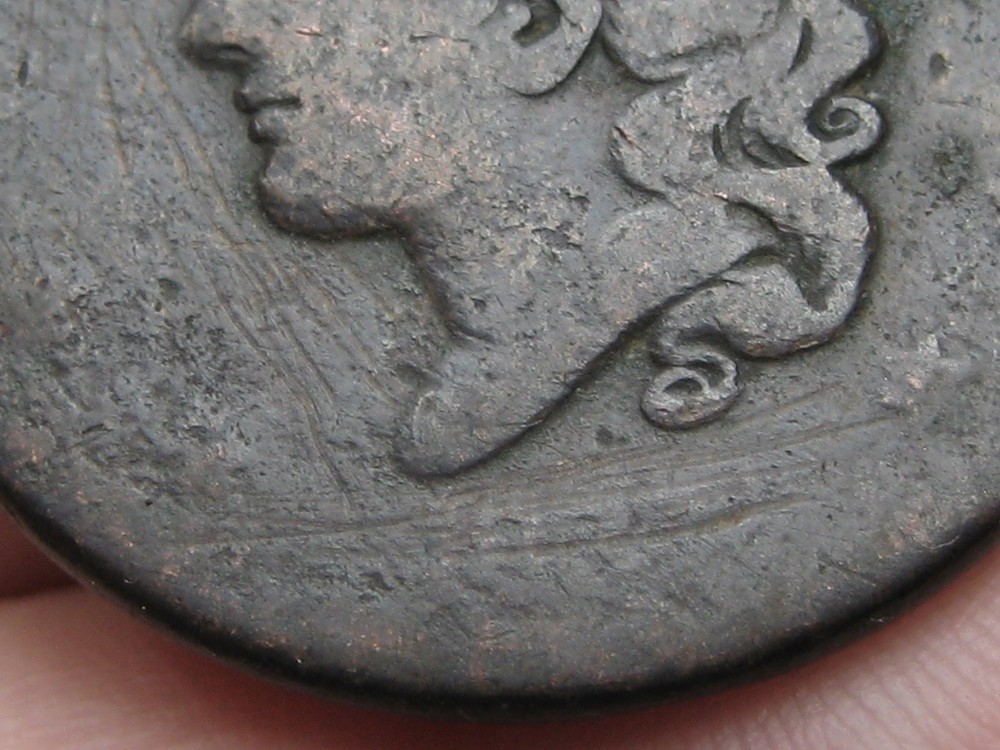 1835-1839 Matron Head Modified Large Cent Penny- Young Head