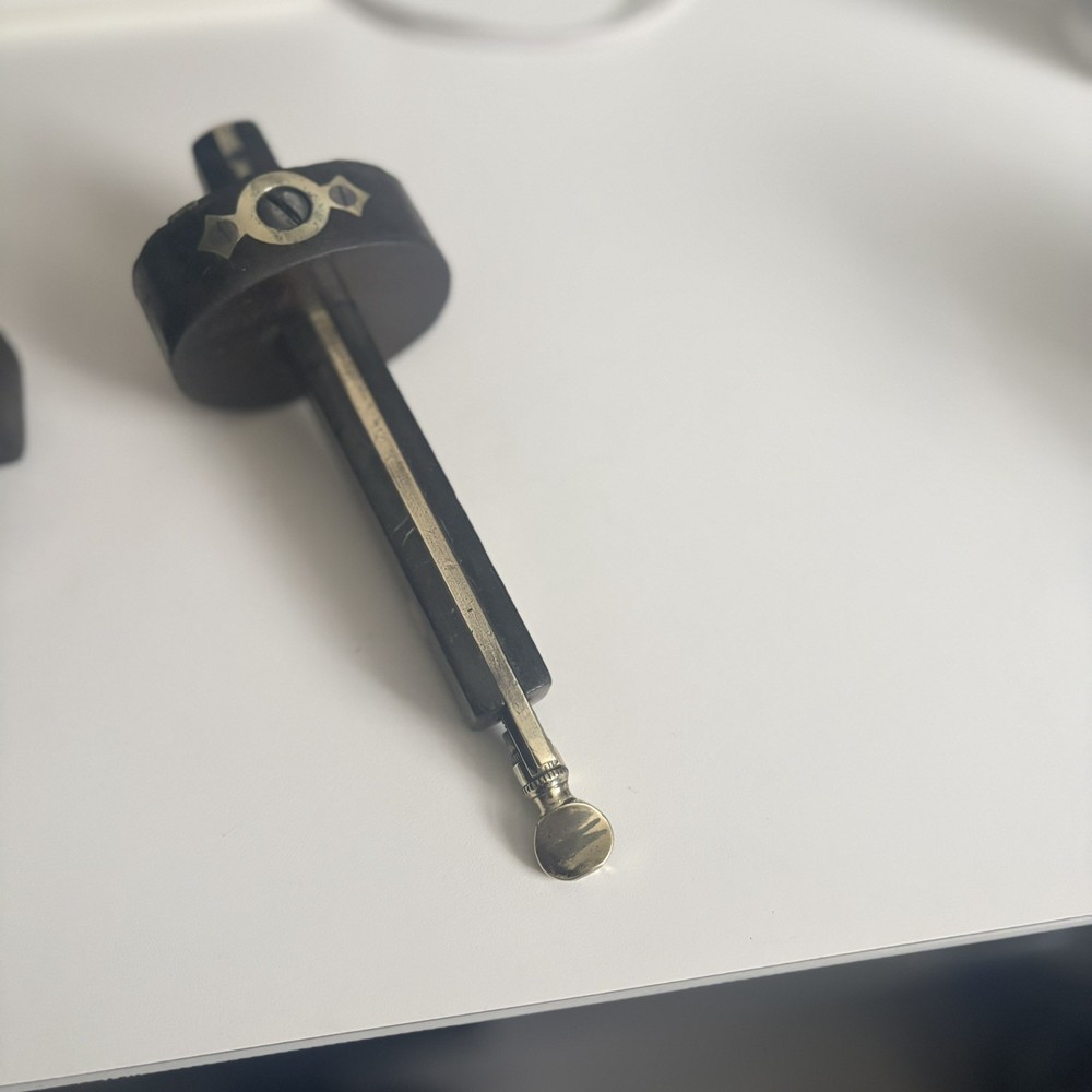 VINTAGE EBONY MORTICE GAUGES