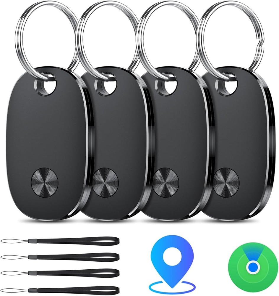 4PCS Bluetooth Tracker Tags for iOS Find My App Keys Luggage Backpack