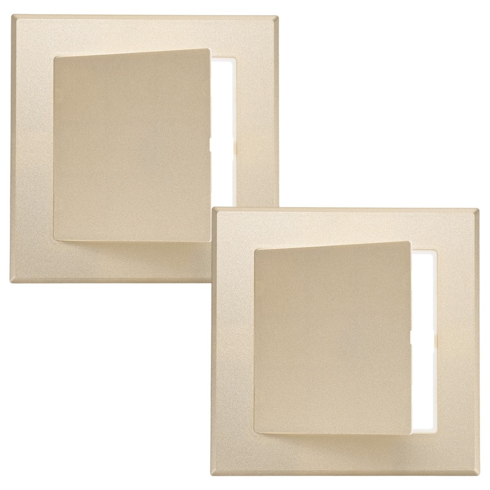 2-Pack Access Panel for Drywall, 5x5" Plastic Removable [Gold Tone, Square]