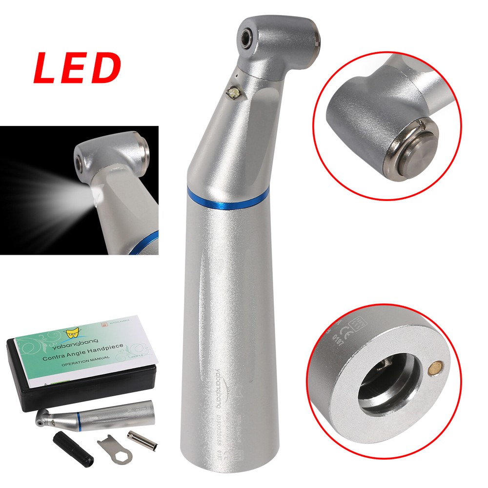 Dental E-generator LED Low Speed Contra Angle Handpiece Inner Push Button Yabang
