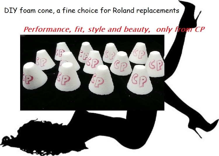 5 pak, Roland replacement e-drum trigger cones, by Convertible Percussions