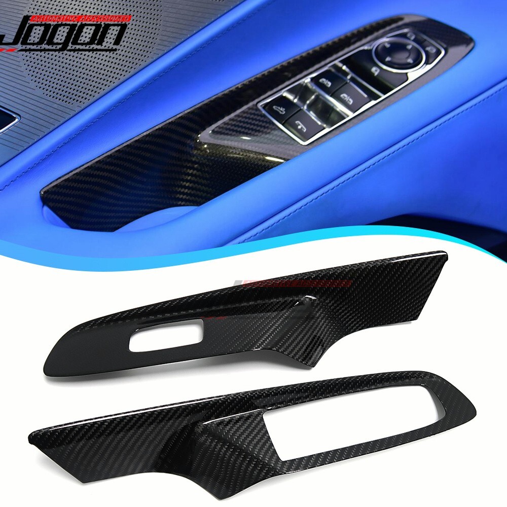 Carbon Window Lift Switch Button Panel For Corvette C8 Convertible Z06 Z51 20-25