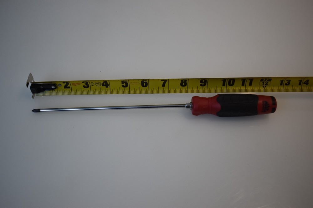 Mac Tools PB2082CR #2 Phillips Screwdriver 12" Length Mac-Grip Red