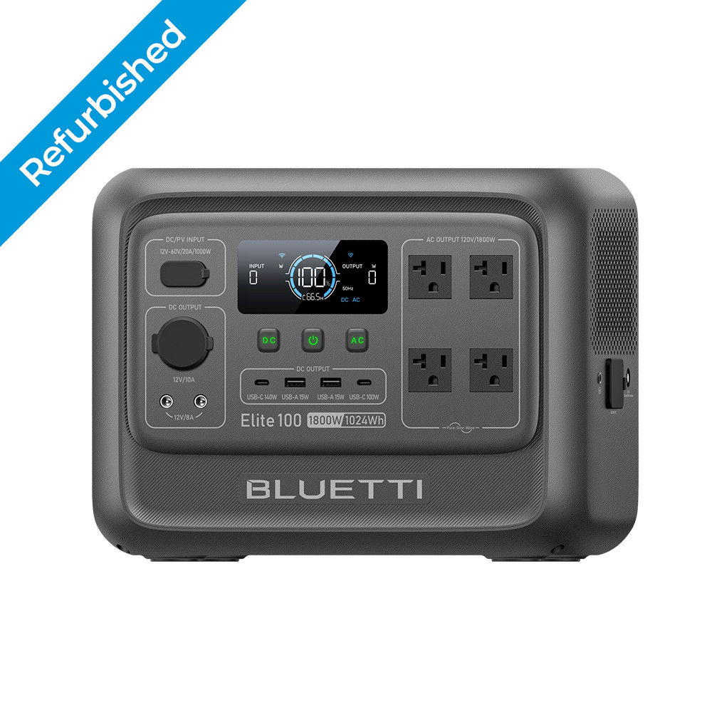 BLUETTI Elite 100 V2 1024Wh 1800W Portable Power Station for Camping Refurbished