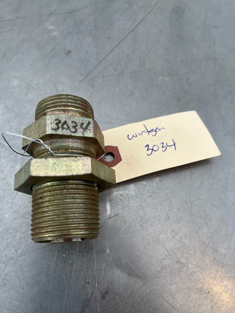 3034 Wirtgen HAMM Bulkhead COUPLING ADAPTER FITTING