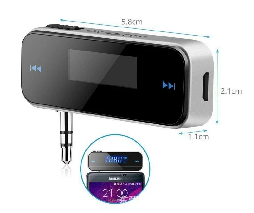 Wireless 3.5mm FM Transmitter For Car Aux MP3 MP4 IPOD iPhone Hands Free