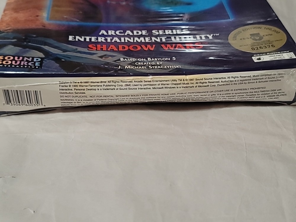 Babylon 5 Entertainment Utility Shadow Wars PC - New Sealed