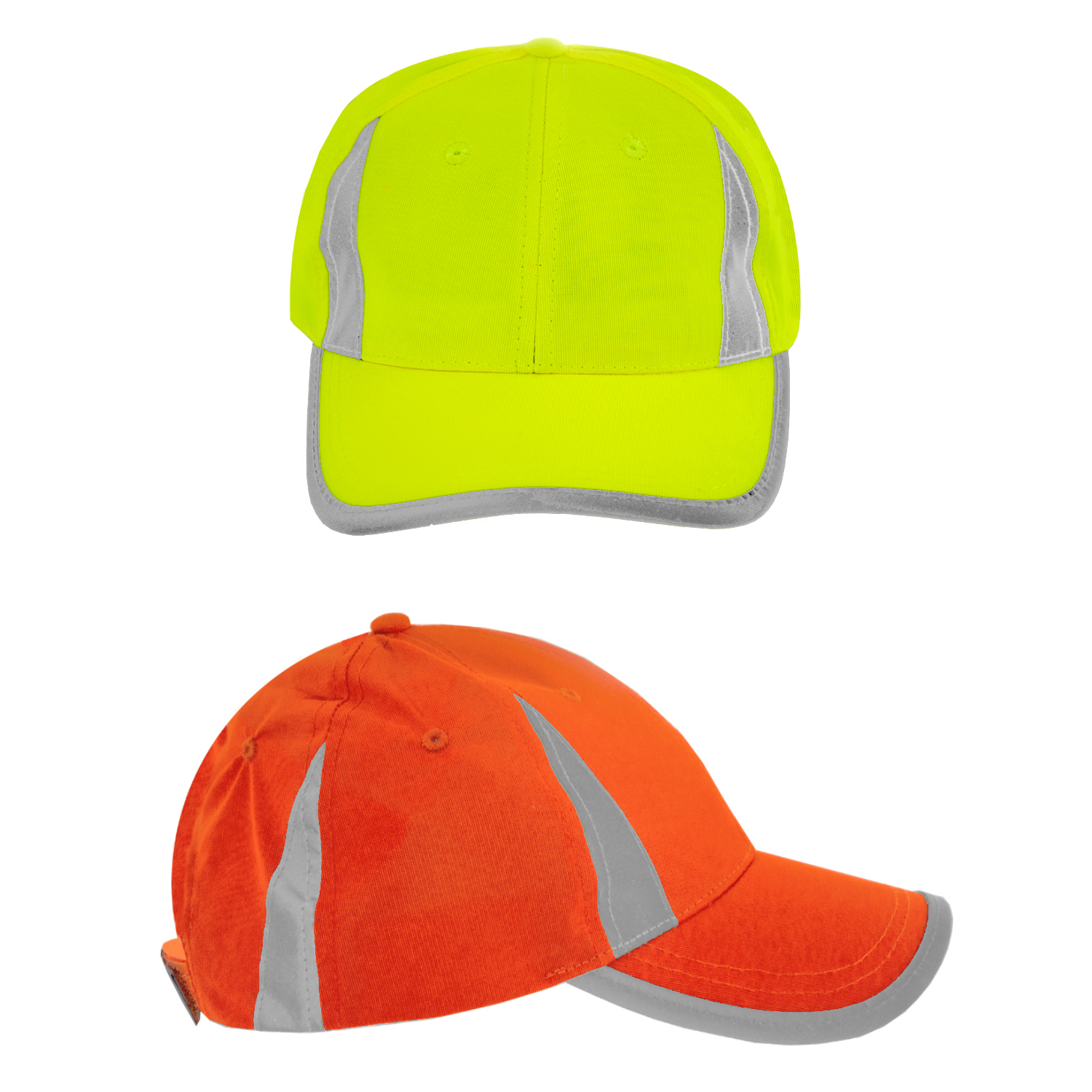 HI-VIS LIME REFLECTIVE HAT BASEBALL CAP SAFETY NEW LIME ORANGE BLACK JORESTECH