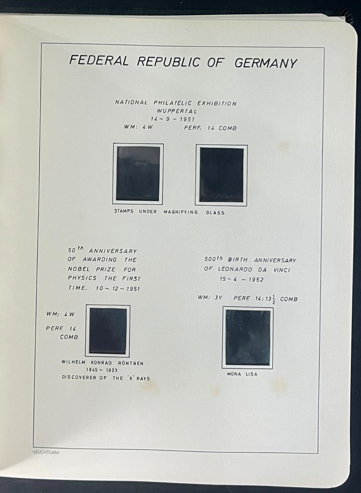 Federal Republic of Germany Lighthouse Leuchtturm Album 1949-1956 ZAYIX
