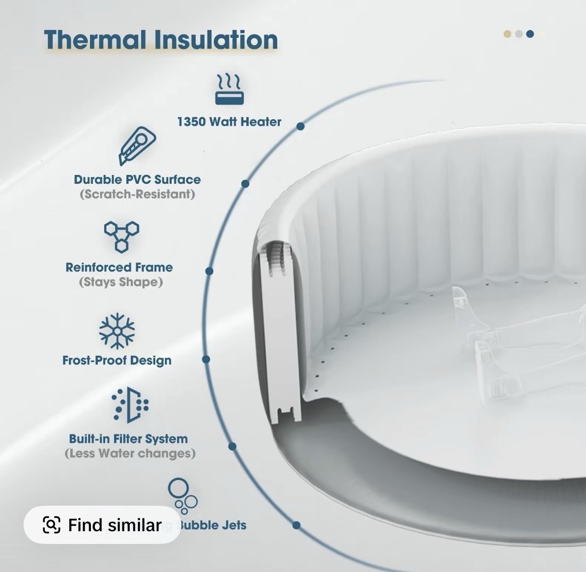 RELXTIME Portable Small Hot Tub for 2 Person Outdoor Oval Hot Tub. Black
