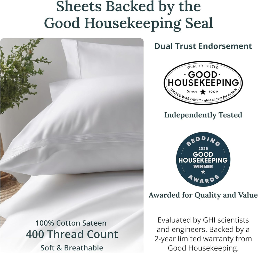 California Design Den King Sheets 400TC