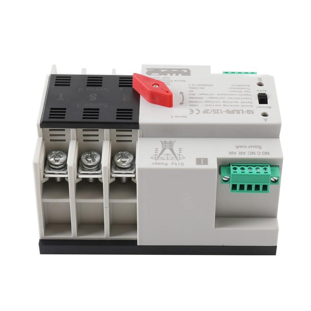 CDZHLTG 3P 100A Dual Power Automatic Transfer Switch 110V Generator Changeover