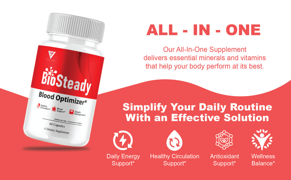 BioSteady Blood Optimizer, Bio Steady Advanced Formula (60 Capsules)
