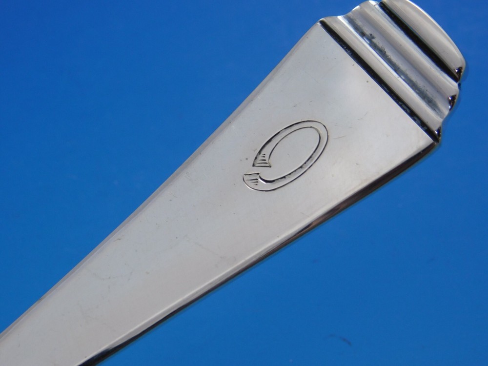 German 800 Silver Flatware Set Service 98 pieces O monogram Pyramid Design