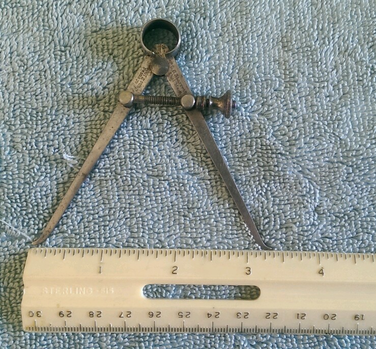 Vintage Starrett Flat Leg Inside Calipers 3"