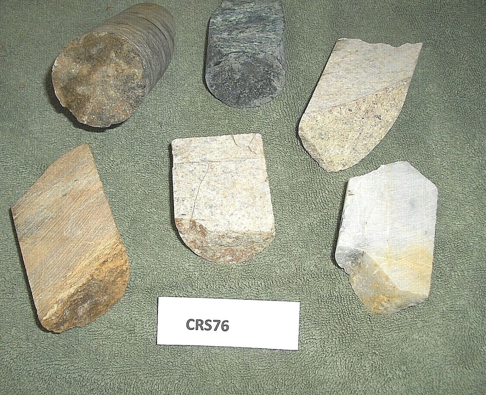 Split Core Samples From Alaska Gold Mine 6 Pieces Split And Unsplit  CRS76