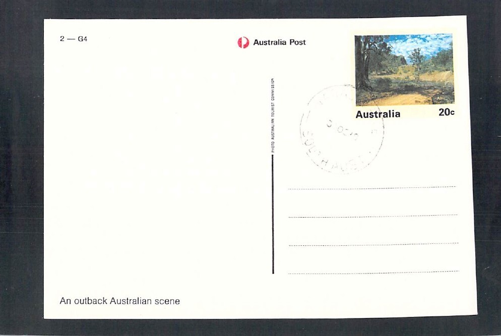 X1015 Australia Post Outback Scene Aust Post cds postcard