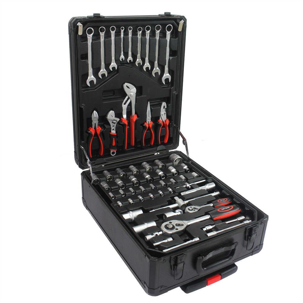 899 Pcs Tool Set w/Trolley Case Box Organize Mechanics Tool Kit Wrenches Socket