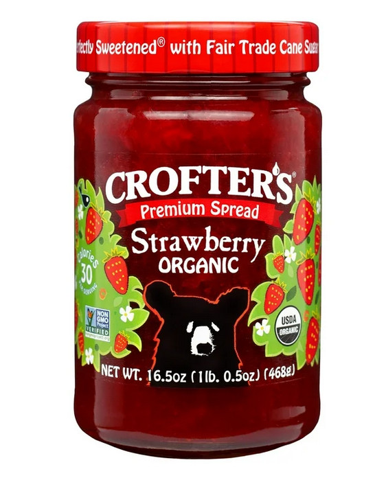 Crofters Organic Strawberry Premium Fruit Spread, 16.5 oz