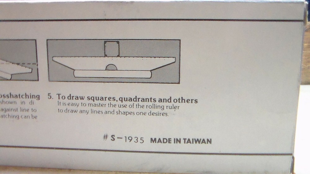 Rolling Ruler S-1935 Horizontal & Vertical Parallel Lines, Circles, Arcs, Angles