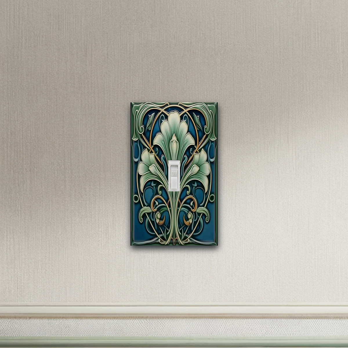 Art Nouveau Vine-stained glass design Light Switch Plate outlet cover home decor