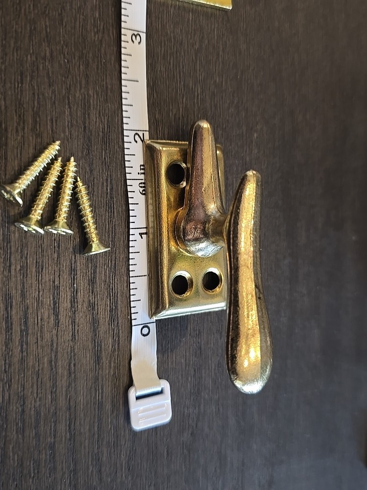 2 In Sash Lock, Brass With Mounting Hardware