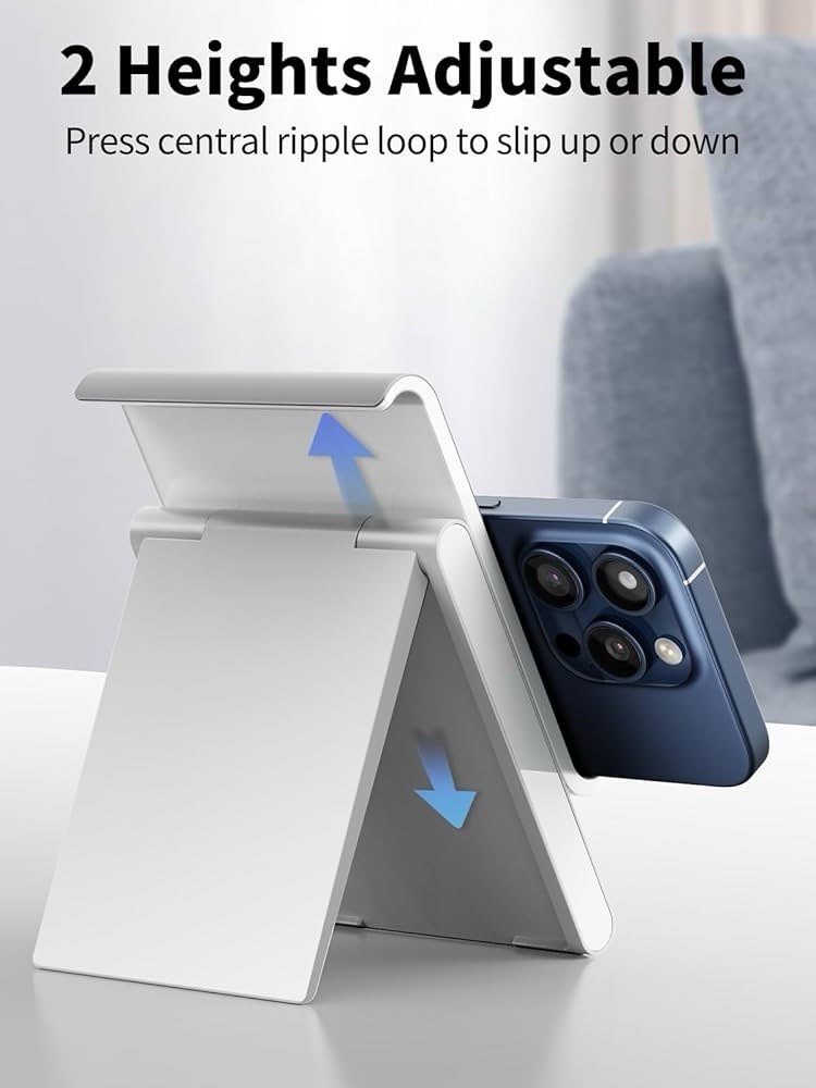 Adjustable Tablet Stand Holder Portable Foldable Desktop Stand Dock Plus Gray