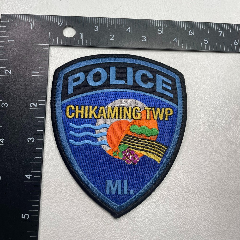 VERSION A Michigan CHIKAMING TOWNSHIP Police Shoulder Patch 25MR