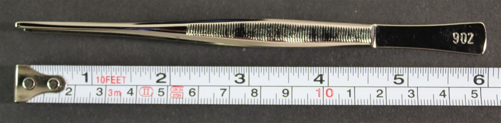 CKStamps : Showgard Stamp Tong #902 Point Tip 6" Long Tweezers W/Plastic Case