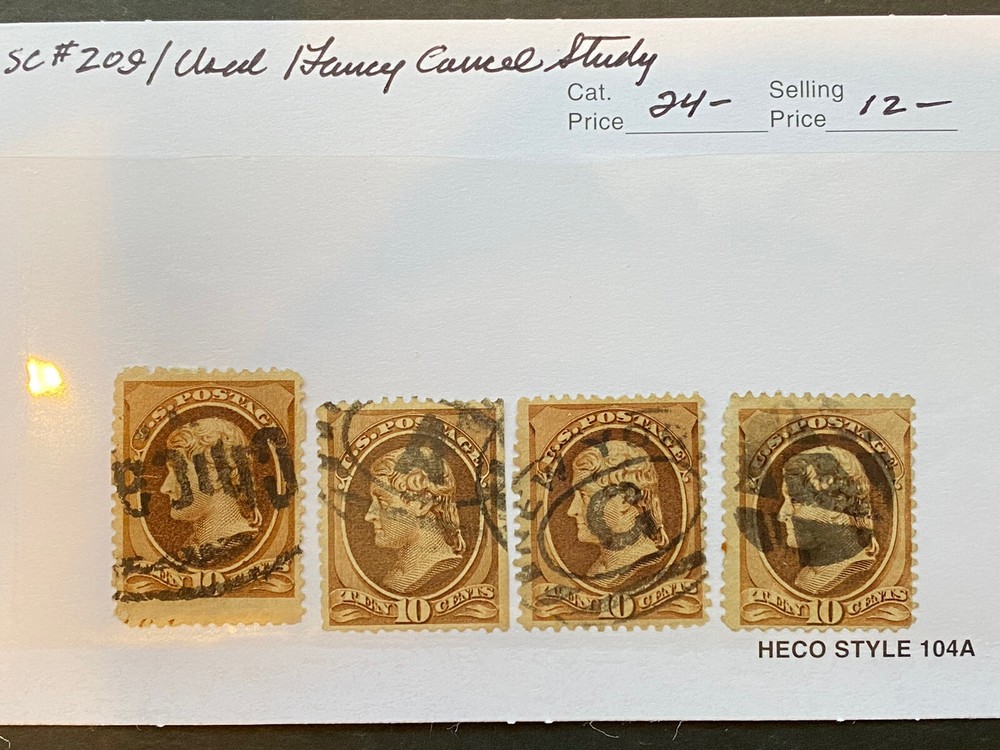 U.S. #209 - Used - Cancel Study - SCV = 24.00
