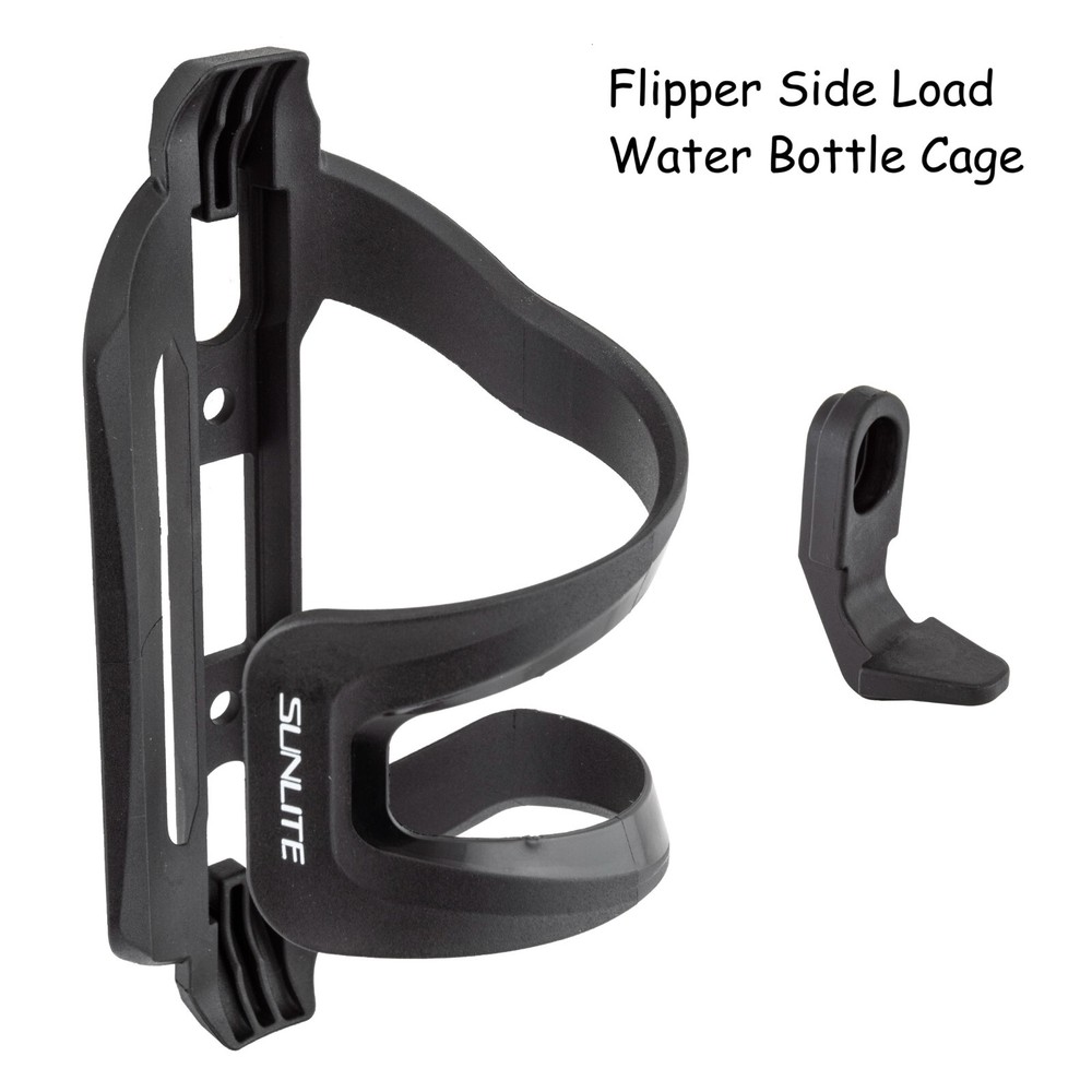 BOTTLE CAGE Sunlite FLIPPER UNIVERSAL SIDE LOAD Black