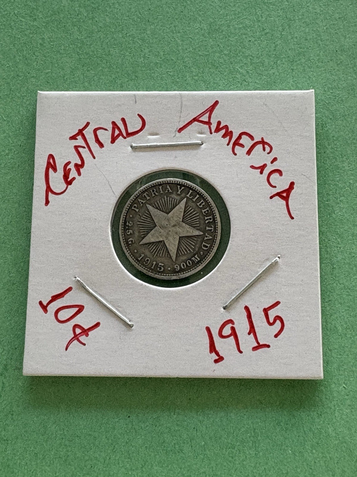 L@@K CENTRAL AMERICAN COINS LOT 1915 3 DIFFERENTS 10c 20c 40c PRETTYS Silver