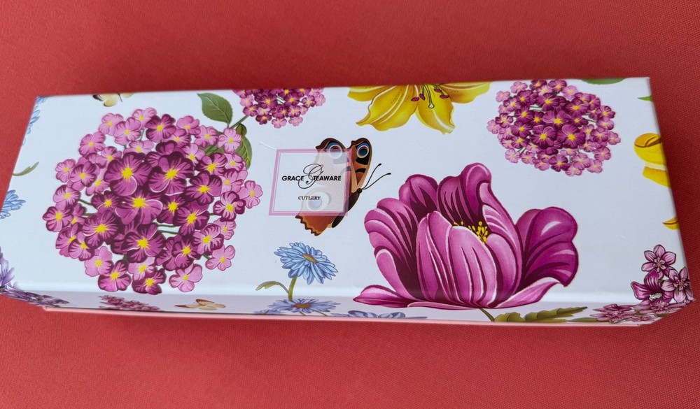 Grace Teaware Cake Server Floral NIB