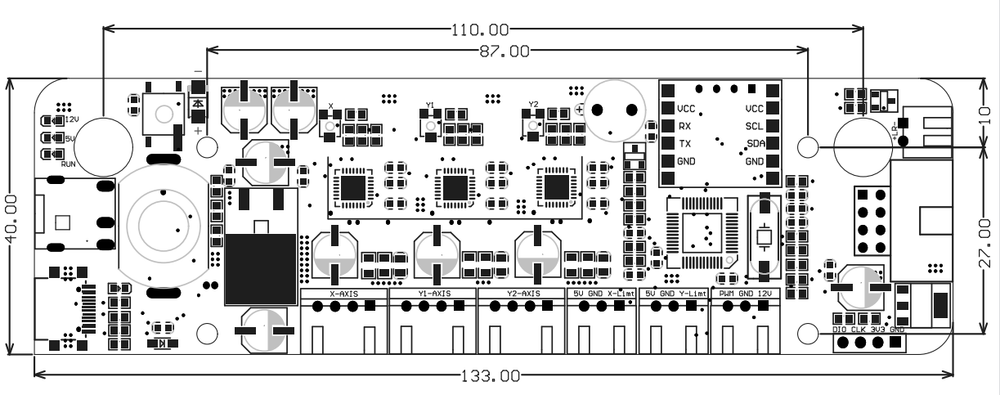 2 Axis Controller USB GRBL Control Board For CNC Laser Engraving Machines New