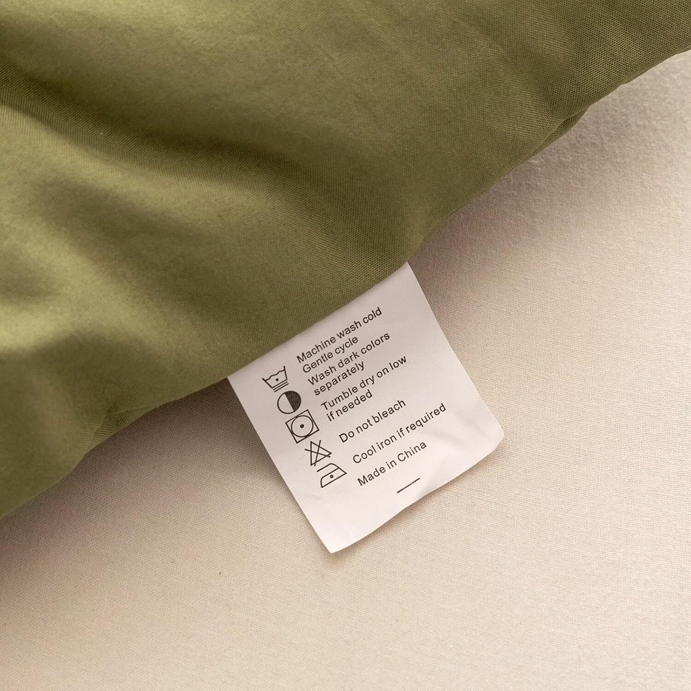 King Size Comforter Set Olive Green, 3pcs (1 Boho Comforter & 2 Pillowcases)