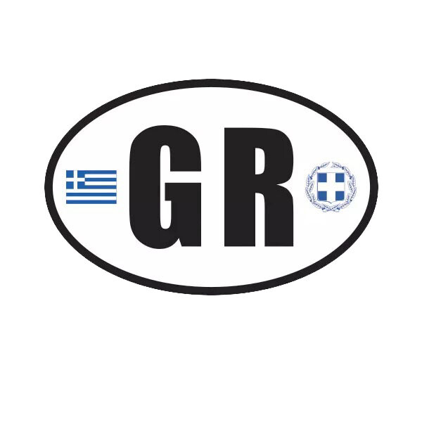 Greece Oval Sticker Decal