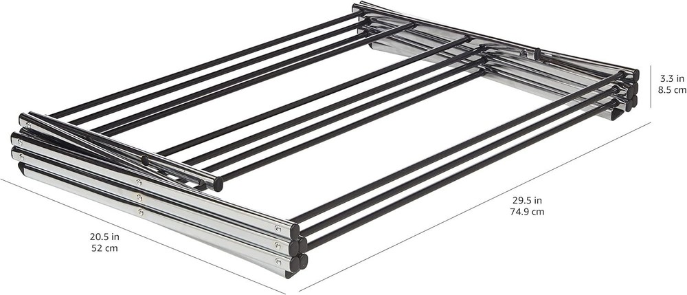 Durable & Portable Foldable Laundry Rack - Supports 32 lbs, Compact for Storage