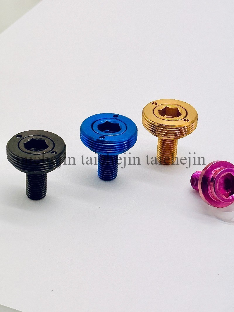 M8x15mm Bike Crank Titanium Bolts Screws Square Taper Bottom Bracket Ti Bolt Cap