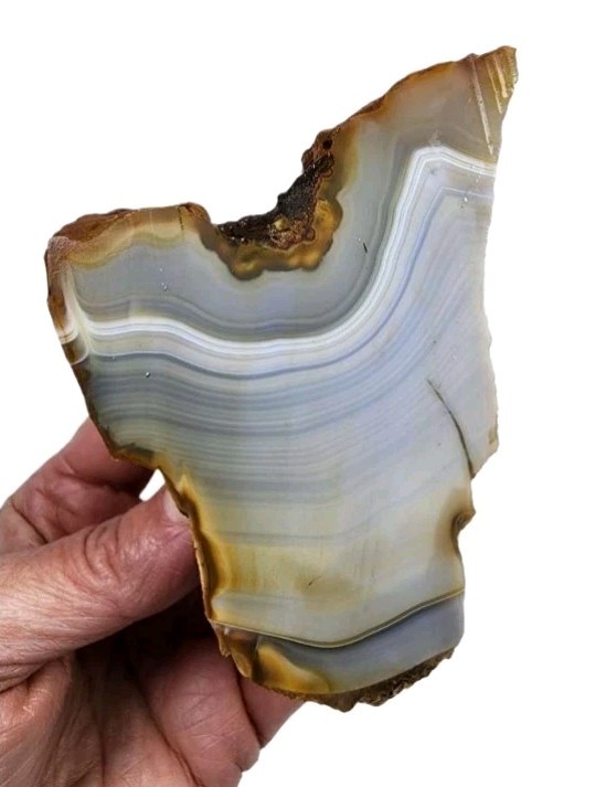 Banded Agate Faced Rough 224.2 grams.