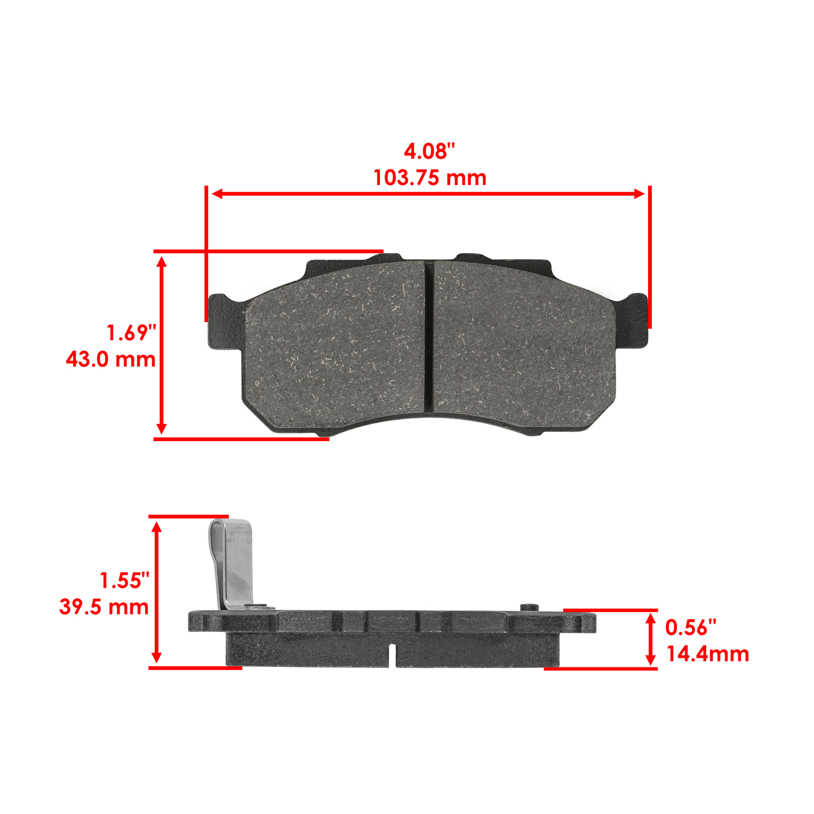 Front And Rear Brake Pads For Honda Pioneer 500 520 700 SXS700 700-4 2014-2024