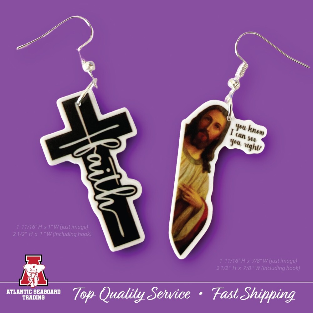 Jesus is Watching! Dangle Fun Earrings
