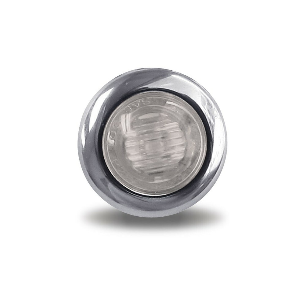 3/4″ Clear Amber Round LED Light – 3 Diodes