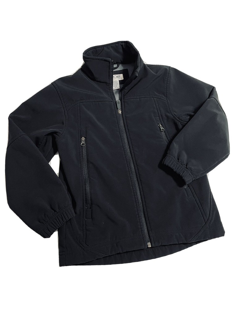 Cherokee Boys Black Zip Up Jacket Size S 6/7 Single Layer
