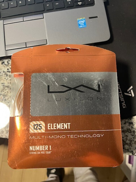 NEW FREE SHIPPING Single Pack Luxilon Element 125 Tennis String