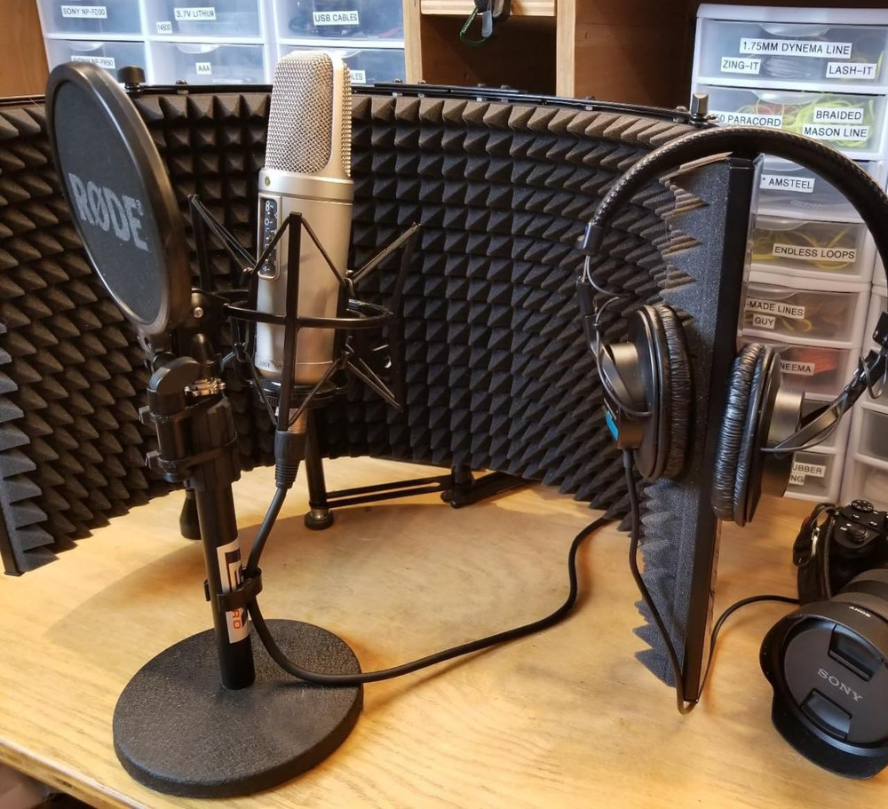 , Microphone Isolation Shield, Sound Dampening Foam, Studio Quality, Adjustable