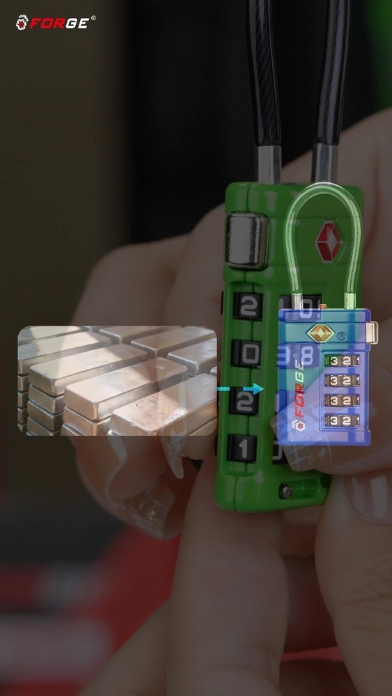 TSA Approved 4-Digit Combination Luggage Locks with Open Alert Indicator - 4 Pac