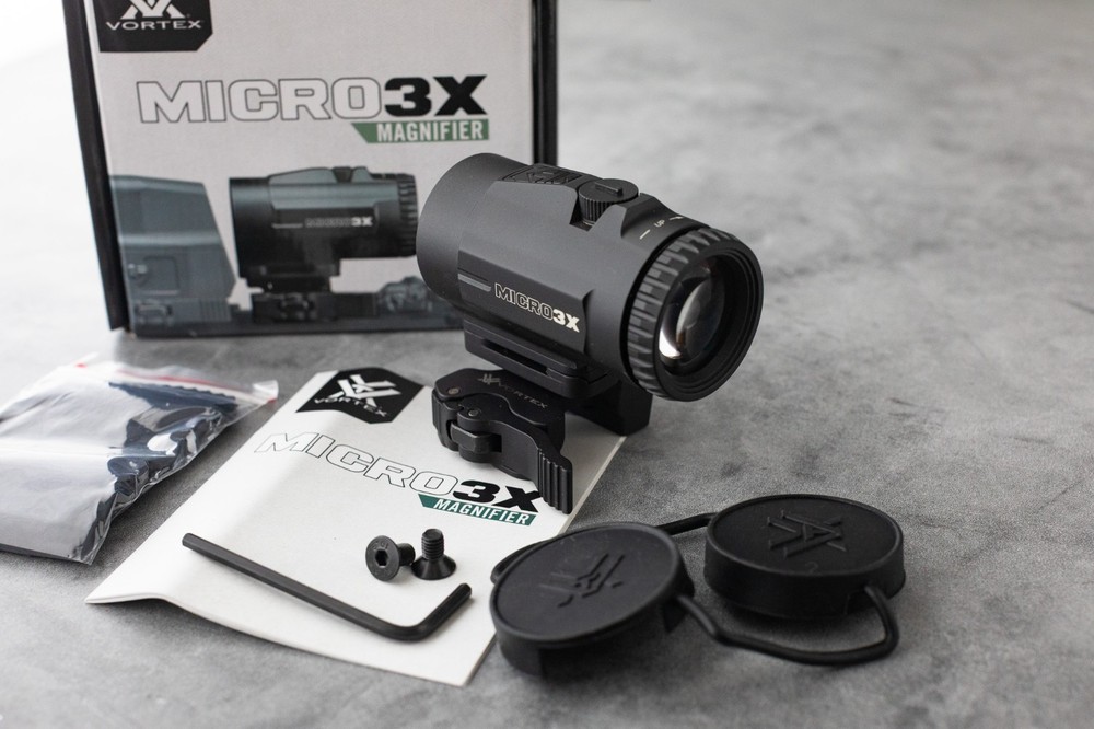 Vortex Micro 3x Magnifier w/ Quick Release Flip Mount V3XM