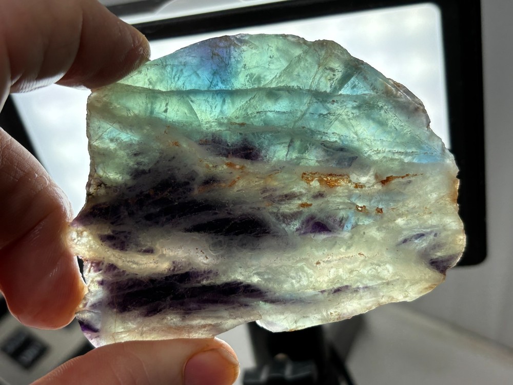 Fluorite slab Cabbing Lapidary Combo Ship Avail