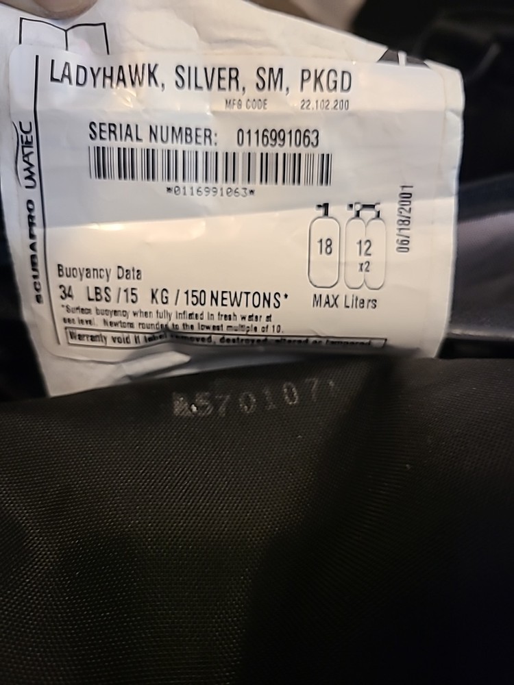 Scubapro Ladyhawk BCD Buoyancy Compensator Small